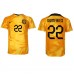 Nederländerna Denzel Dumfries #22 Replika Hemma matchkläder VM 2022 Korta ärmar